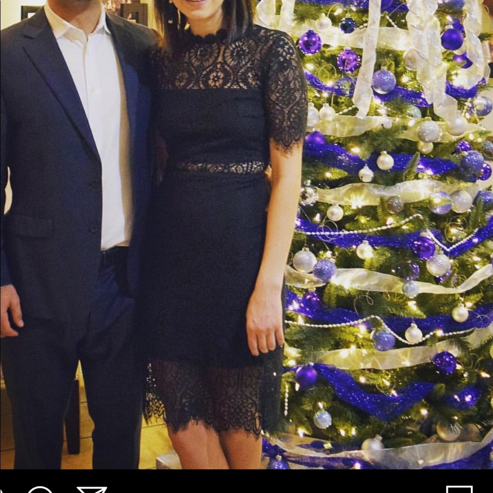 Black lace dress from Lulus